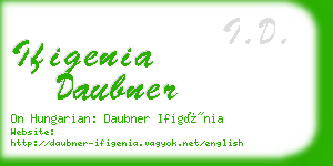 ifigenia daubner business card